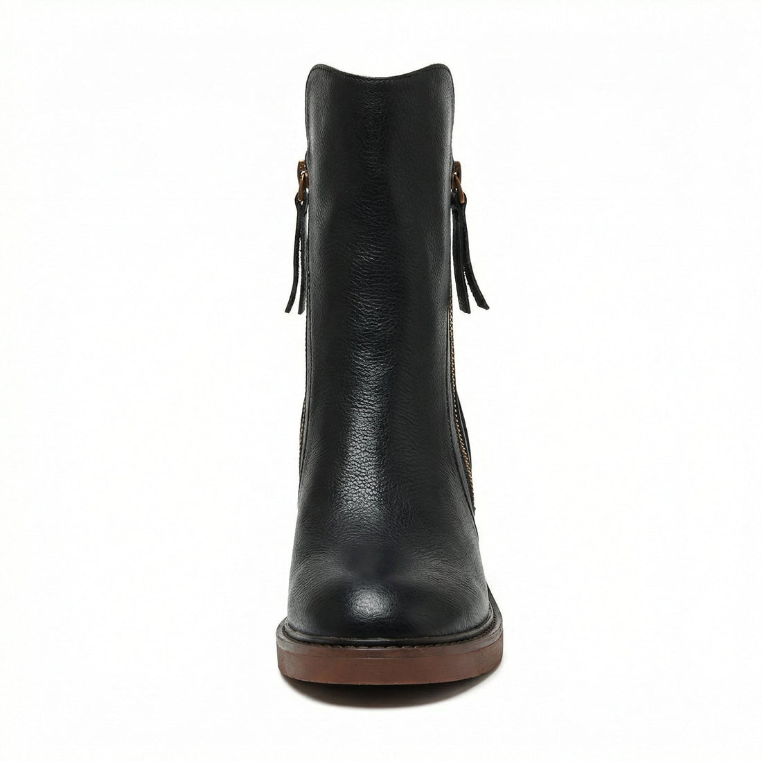Women's Leather Boots Block Heel