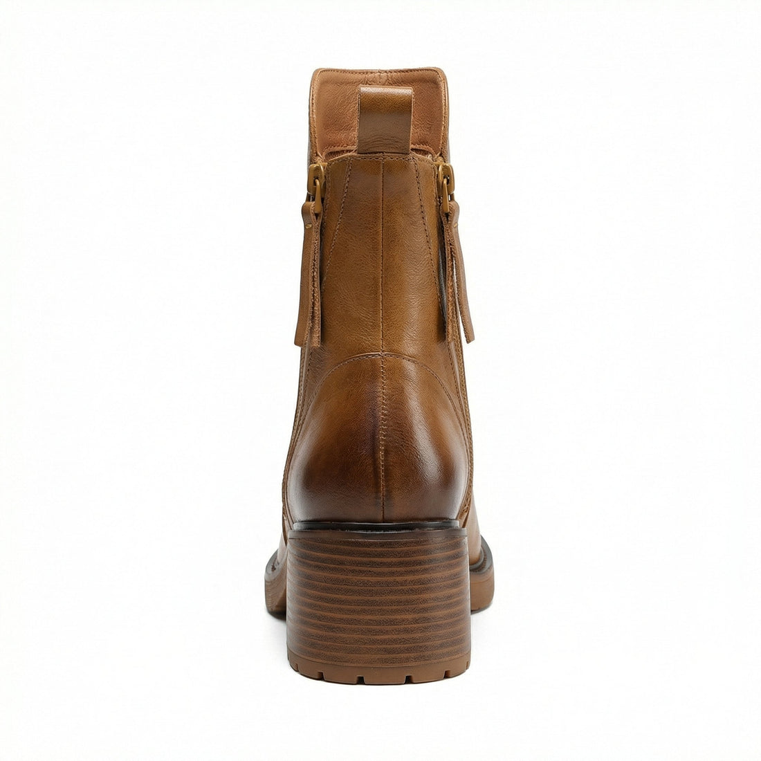 Women's Leather Boots Block Heel
