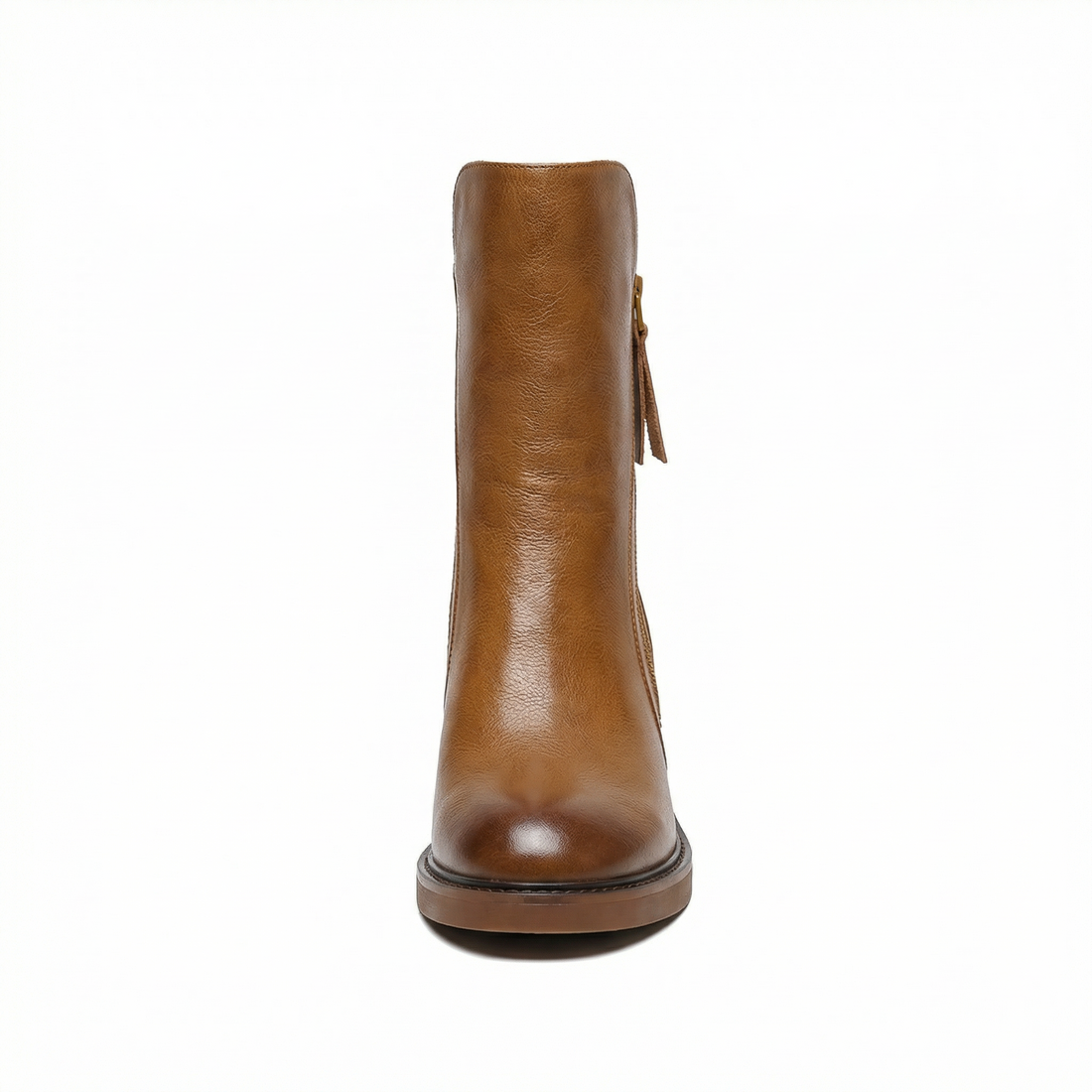 Women's Leather Boots Block Heel