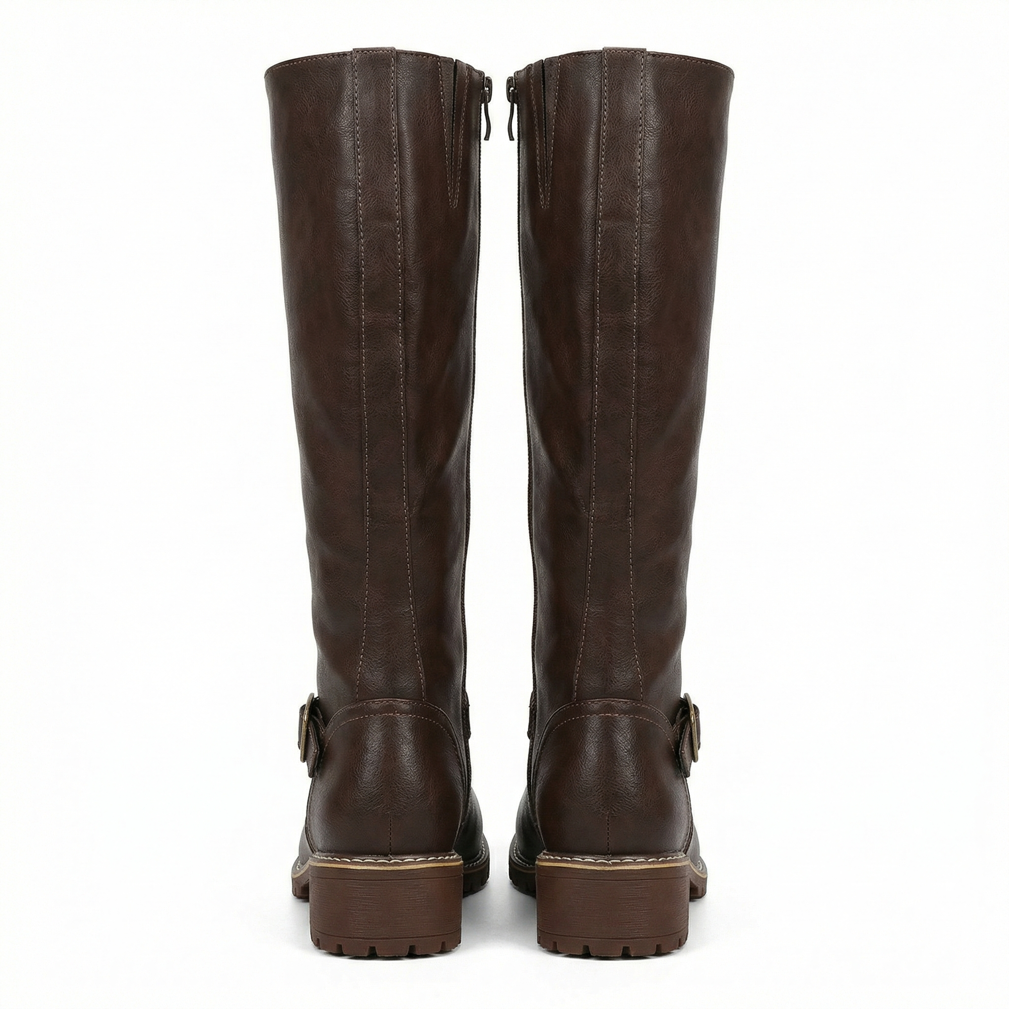 Women's Leather Boots Block Heel