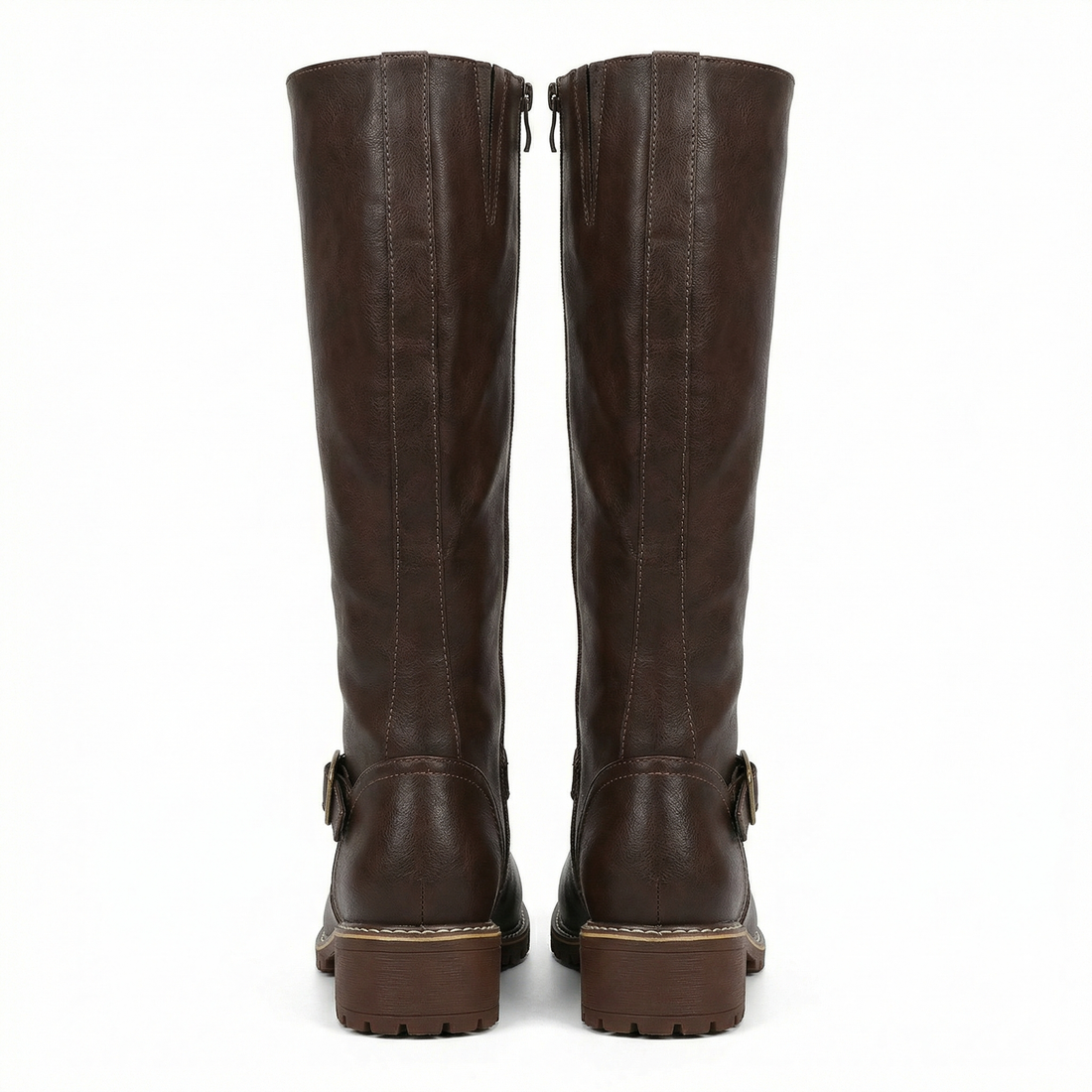 Women's Leather Boots Block Heel