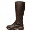 Women's Leather Boots Block Heel