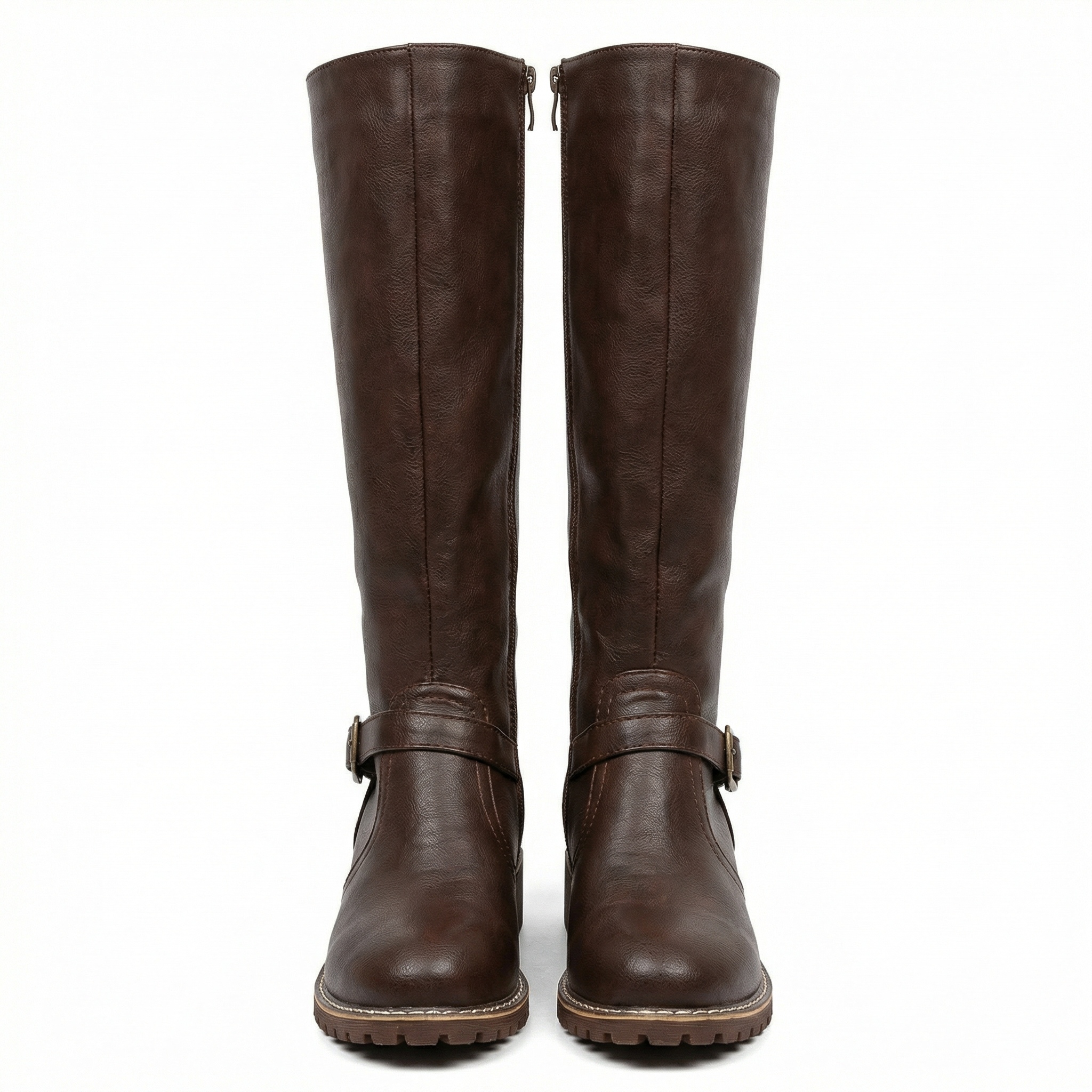 Women's Leather Boots Block Heel
