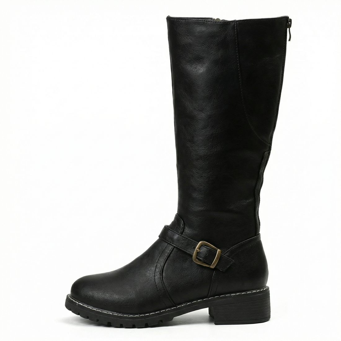 Women's Leather Boots Block Heel