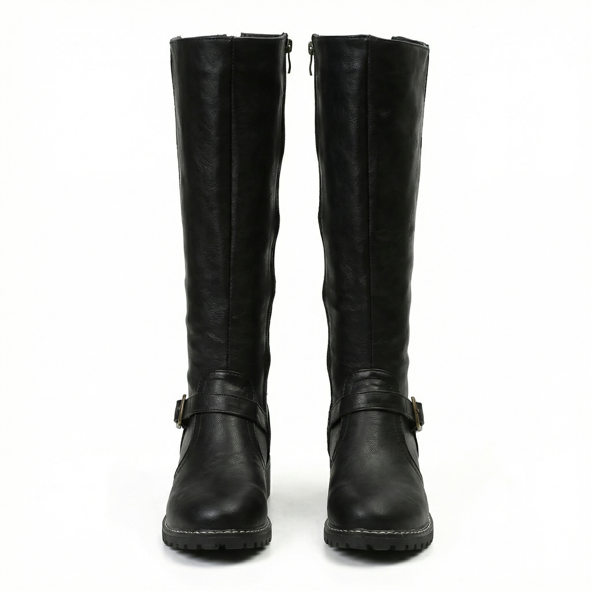 Women's Leather Boots Block Heel